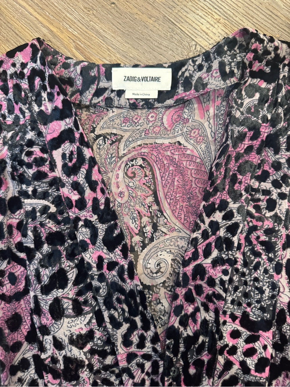 Zadig and Voltaire Rogers Velours Devore Leopard Silk Blend Dress Sz M - Picture 4 of 9